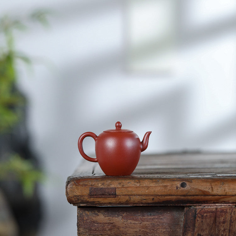 Meirenjian Teapot in Dahongpao Clay, 100 ml