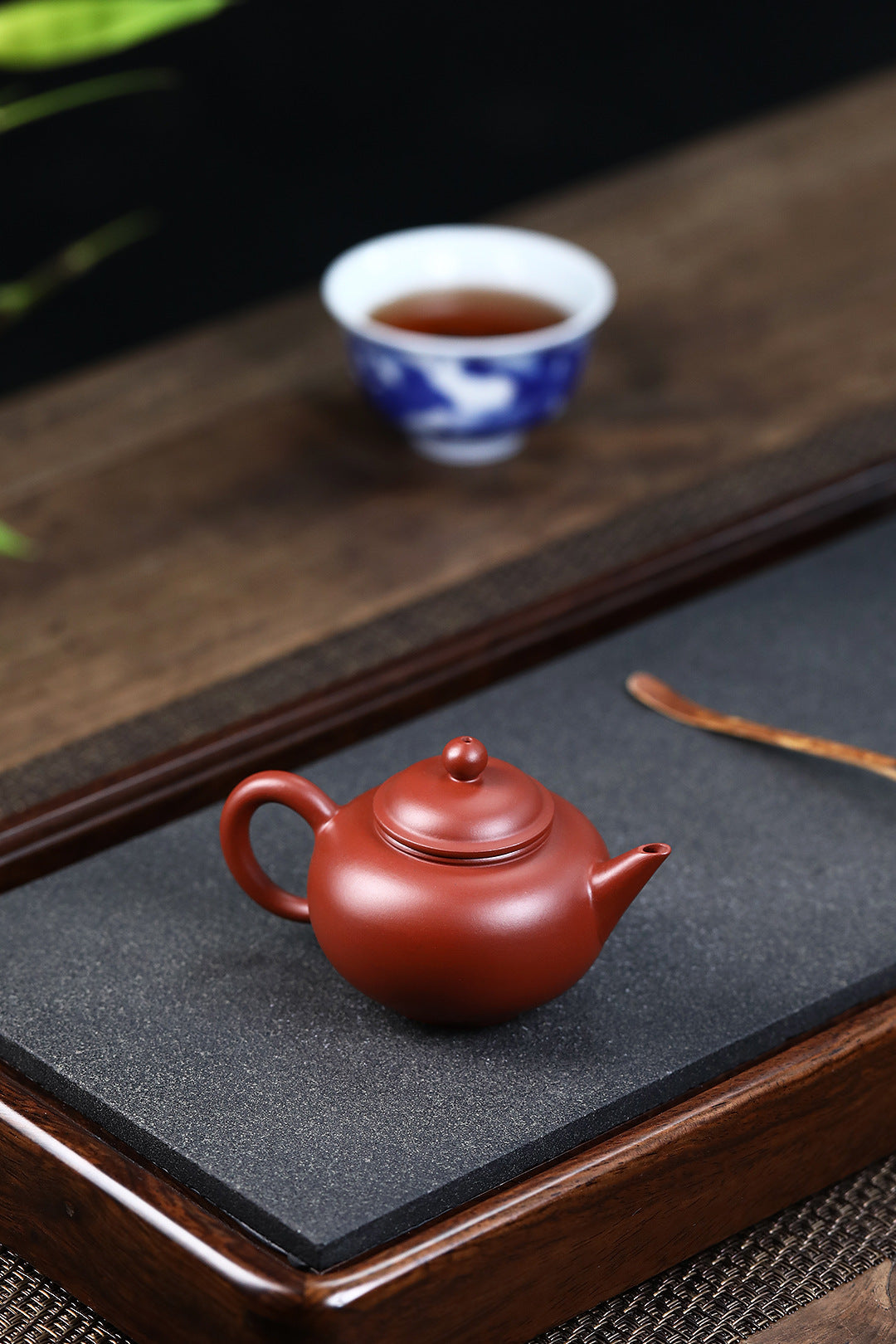 Shuiping Teapot in Dahongpao Clay, 100 ml