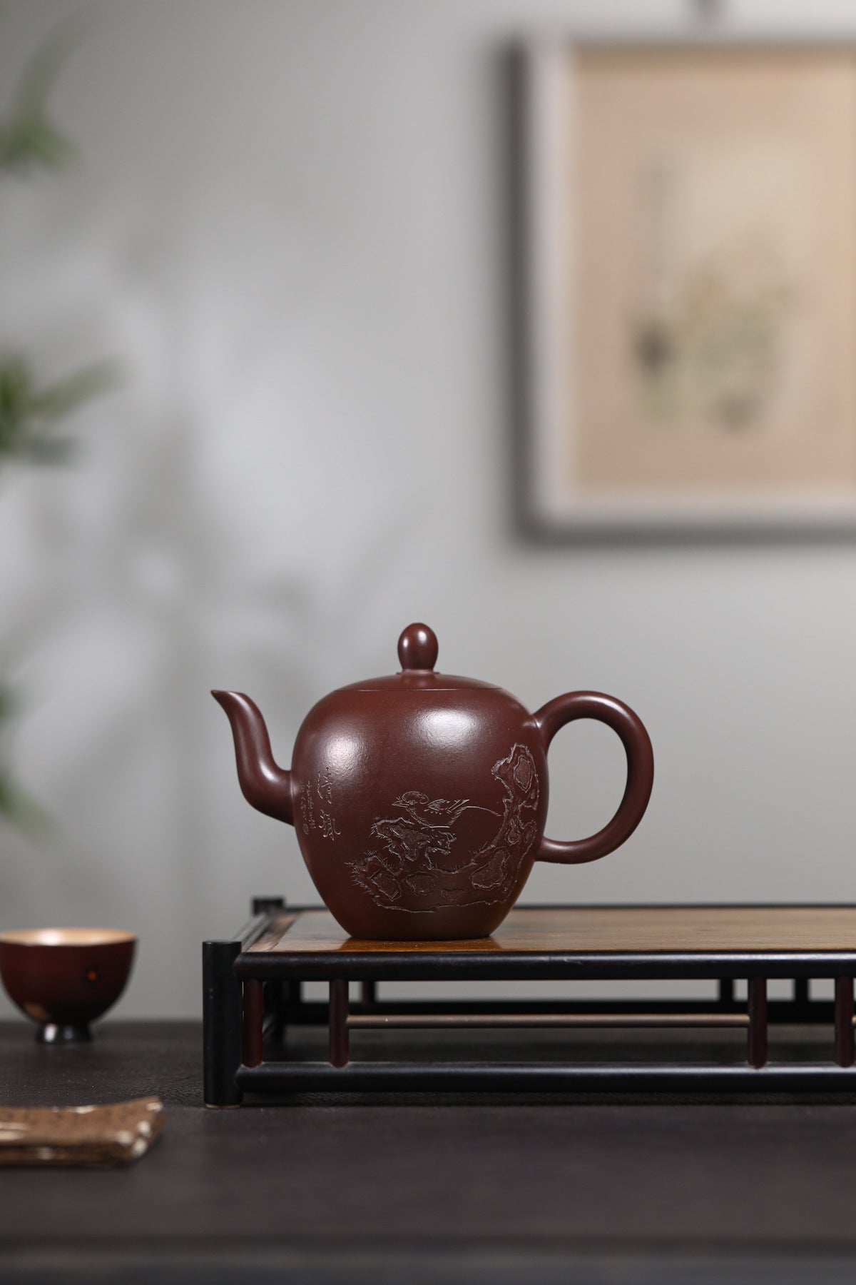 Meirenjian Teapot in Aged Purple Clay, 250 ml