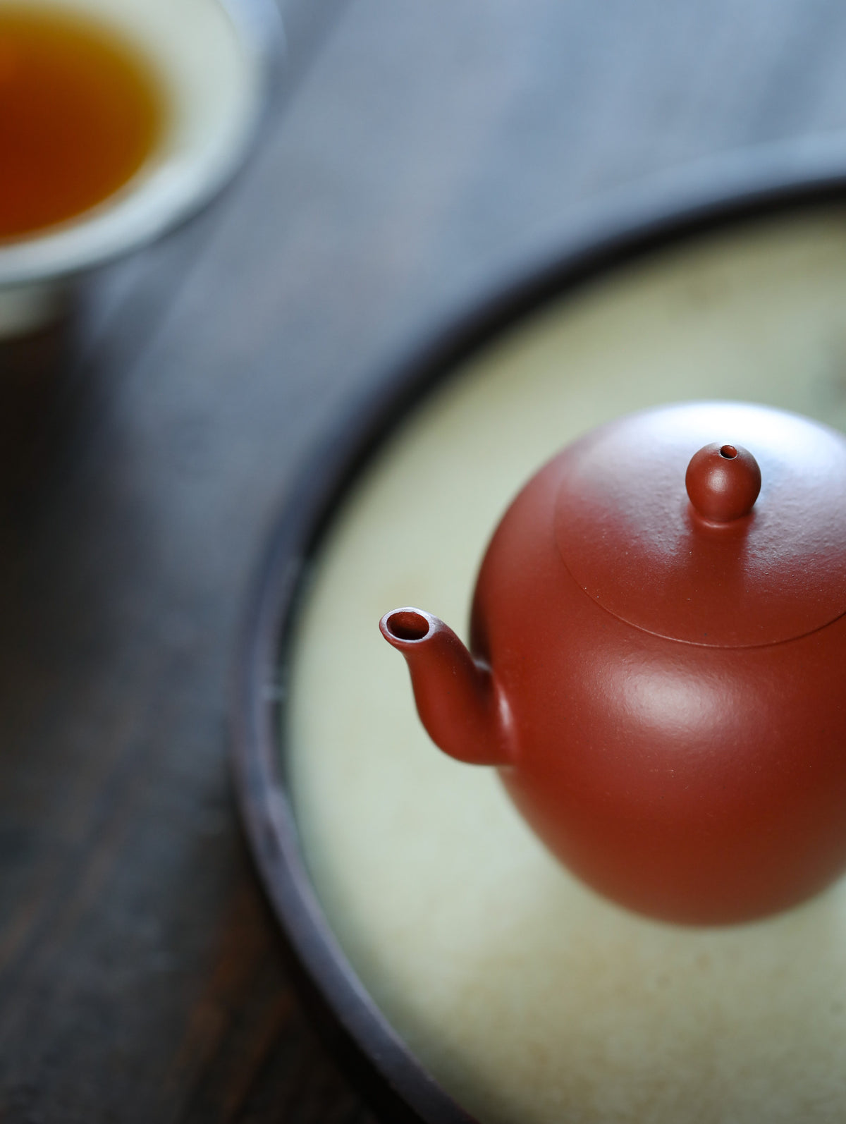 Meirenjian Teapot in Dahongpao Clay, 100 ml