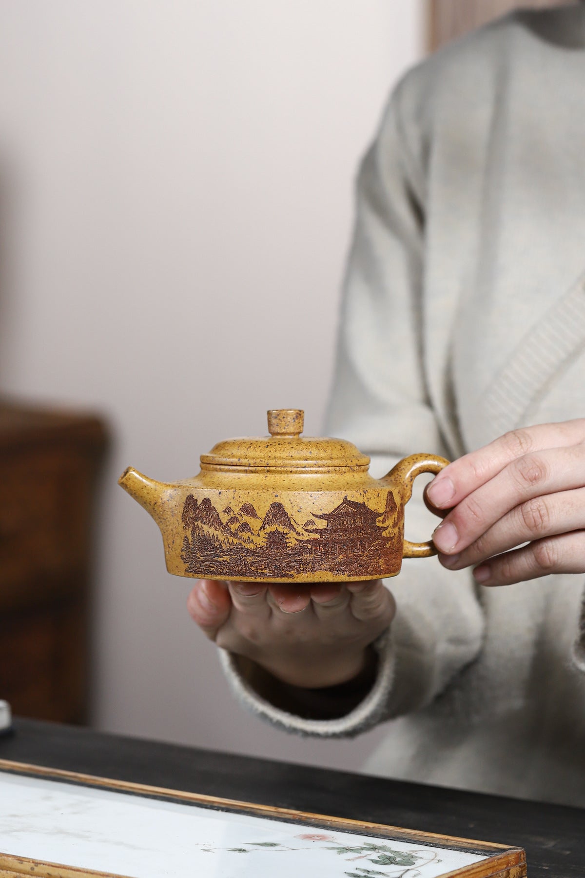 Zhoupan Zisha Teapot in High-Fired Duanni Clay, 240 ml
