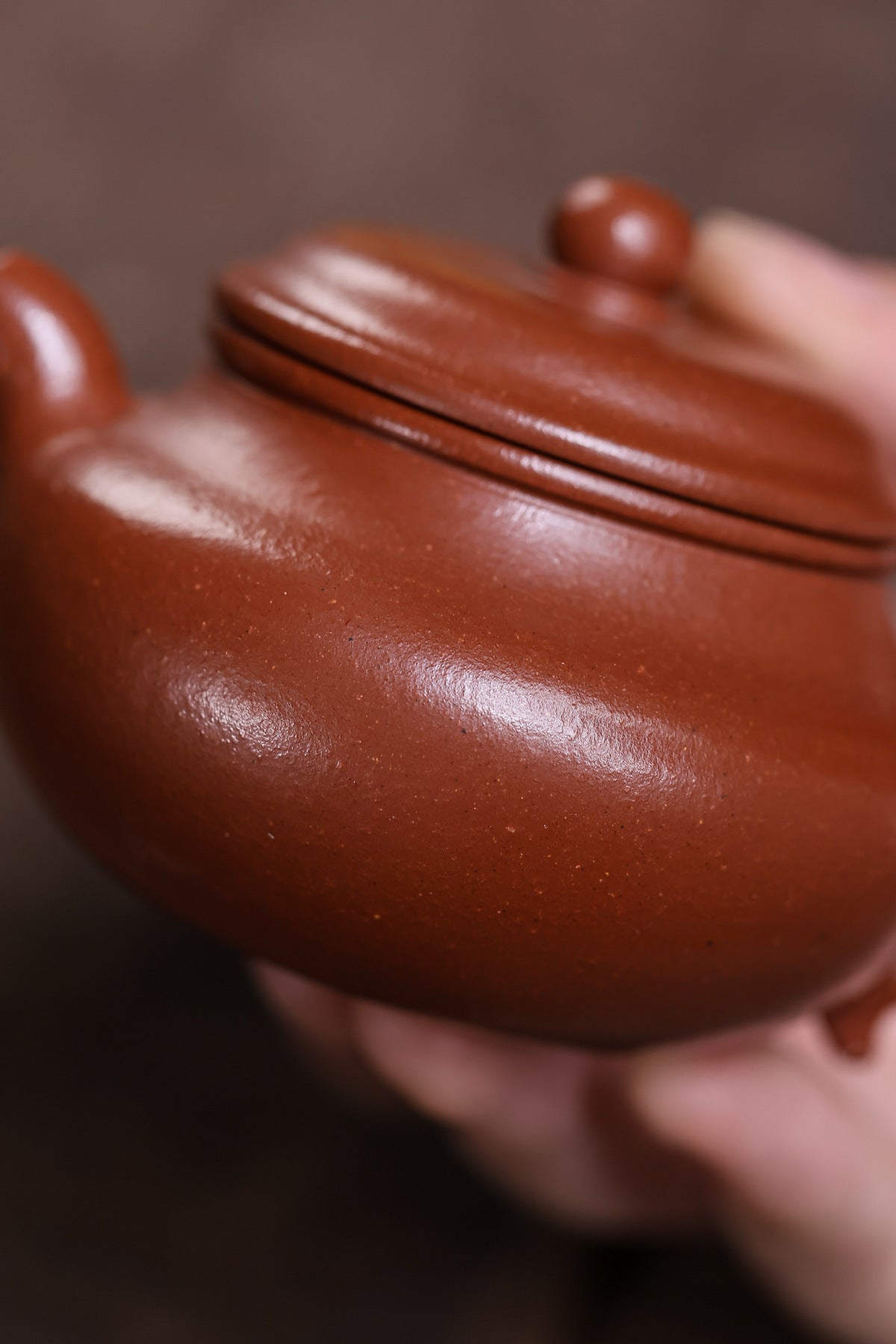 Fanggu Teapot in Jiangpo Zisha Clay, 130 ml