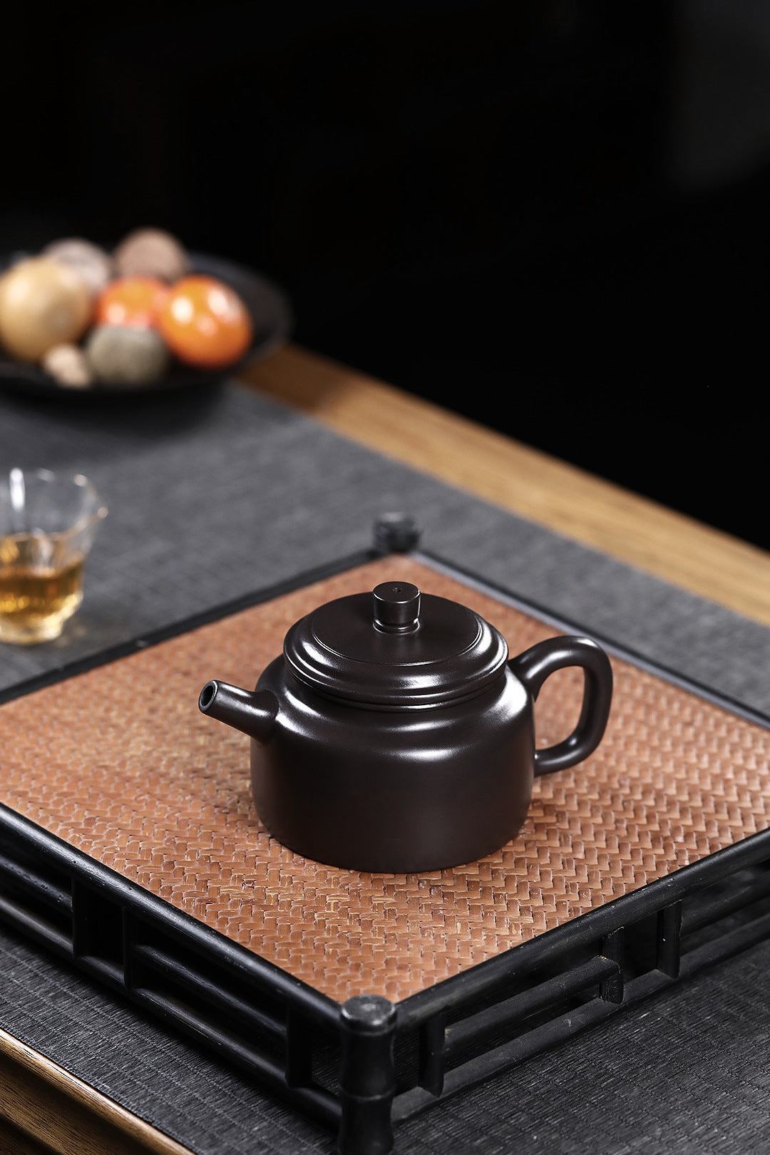 Dezhong Yixing Zisha Teapot 250ml raw ore black mud