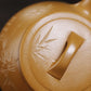Flat-covered stone scoop gold section mud purple clay pot