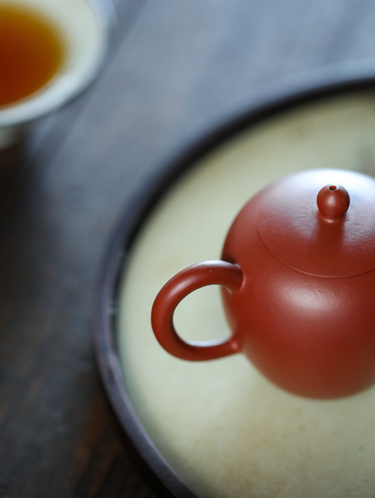 Meirenjian Teapot in Dahongpao Clay, 100 ml