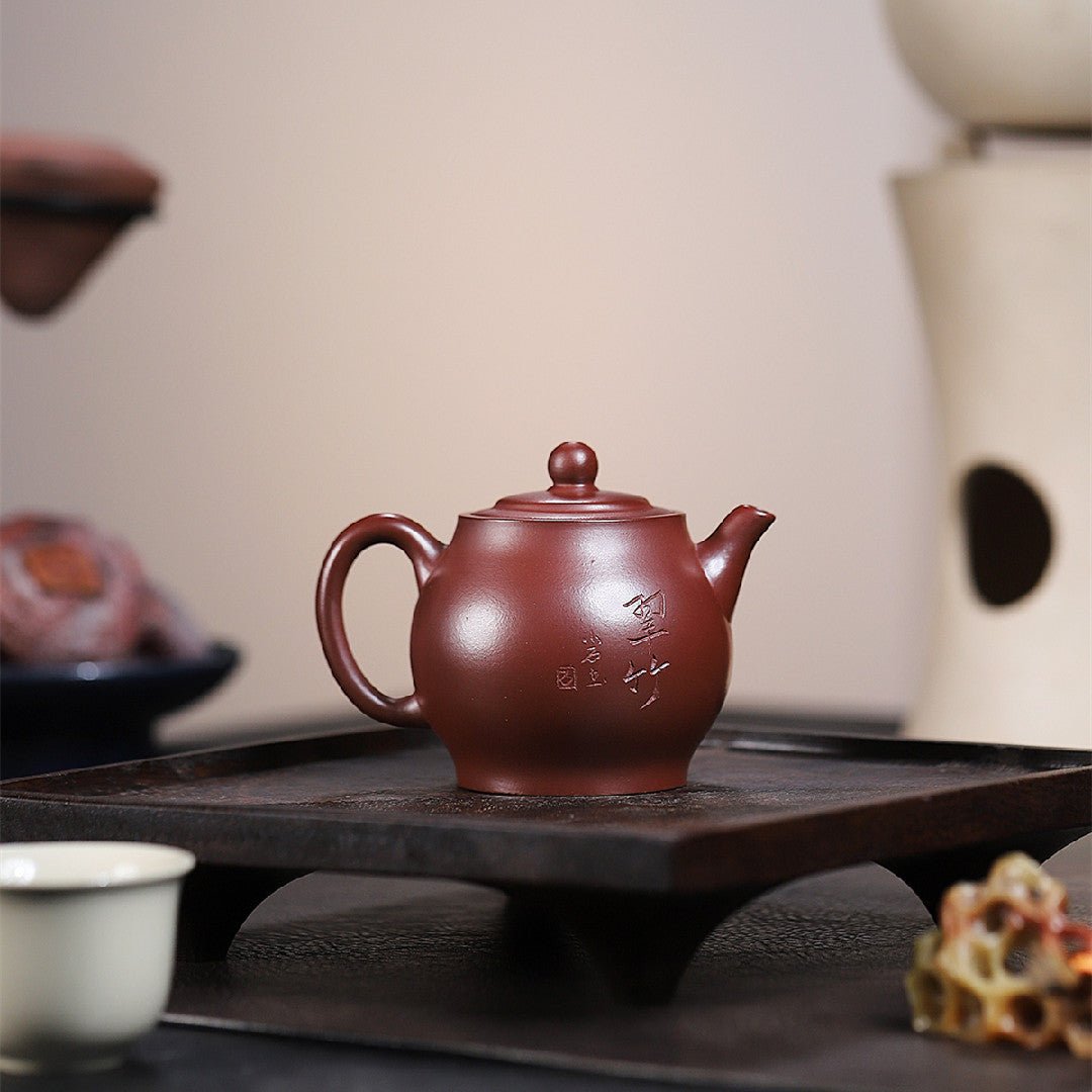Wenzhong Teapot in Red Pidan Clay, 150 ml