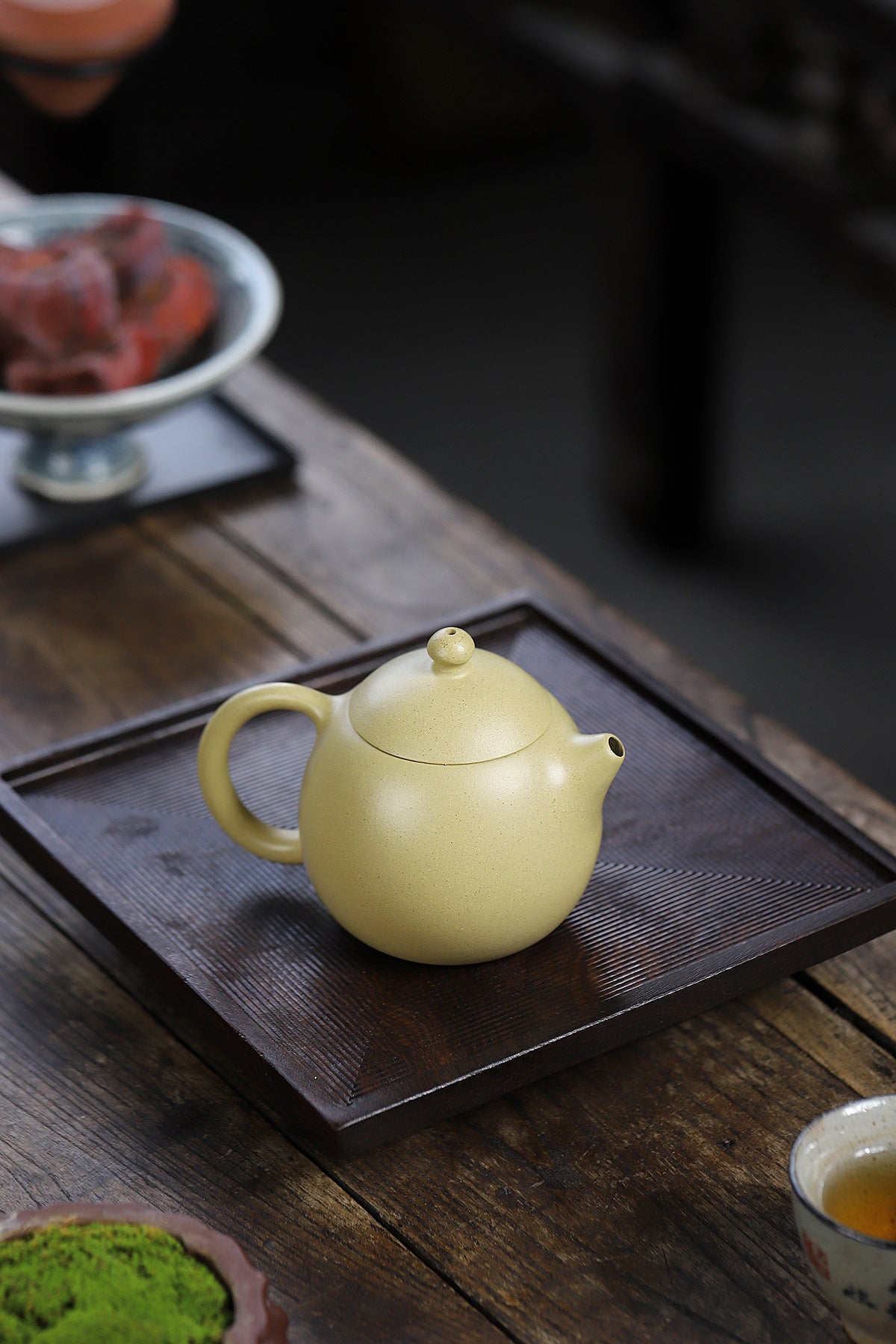 Dragon Egg Zisha Teapot in Benshan Green Clay, 250 ml