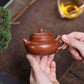 Fanggu Teapot in Jiangpo Zisha Clay, 130 ml