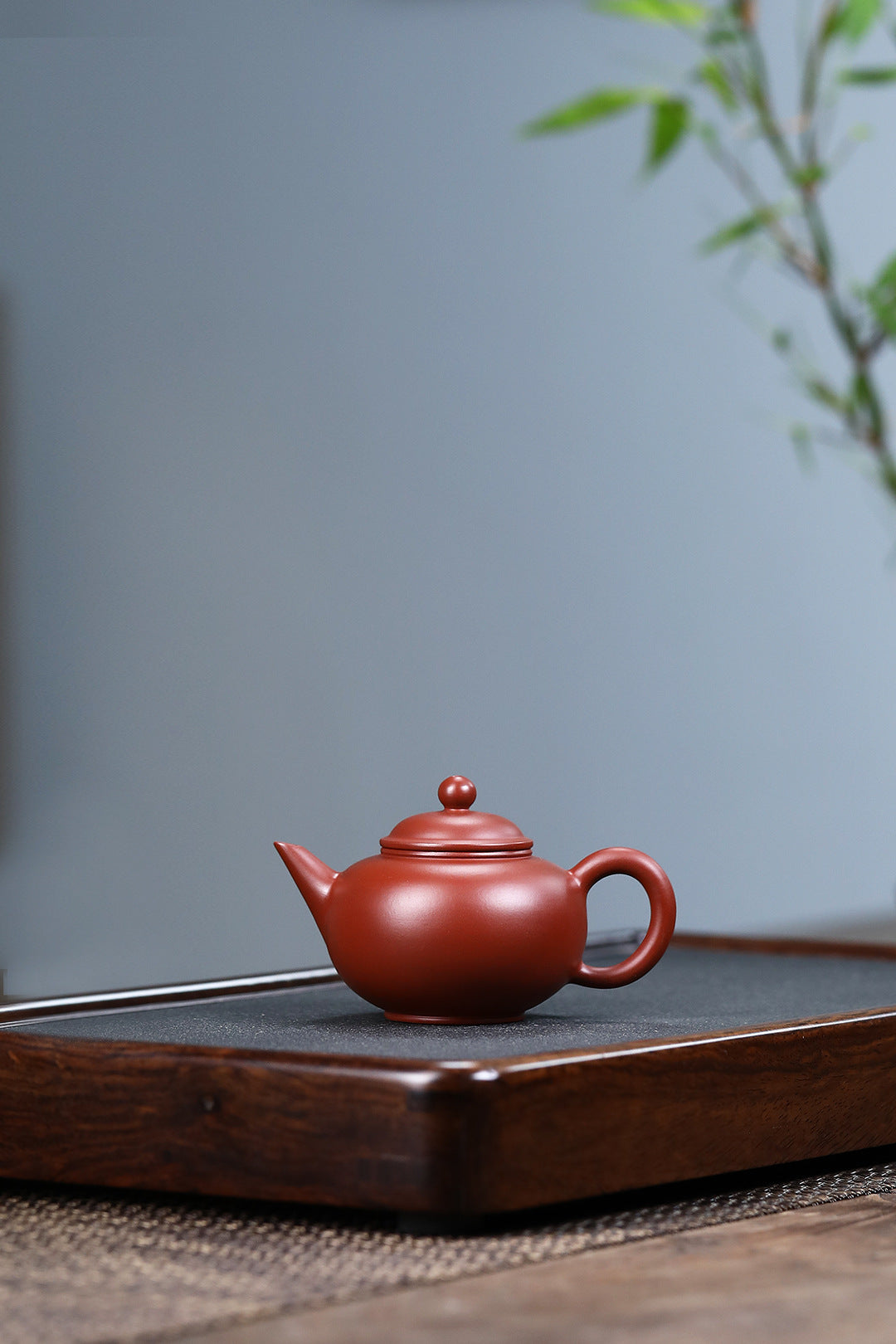 Shuiping Teapot in Dahongpao Clay, 100 ml