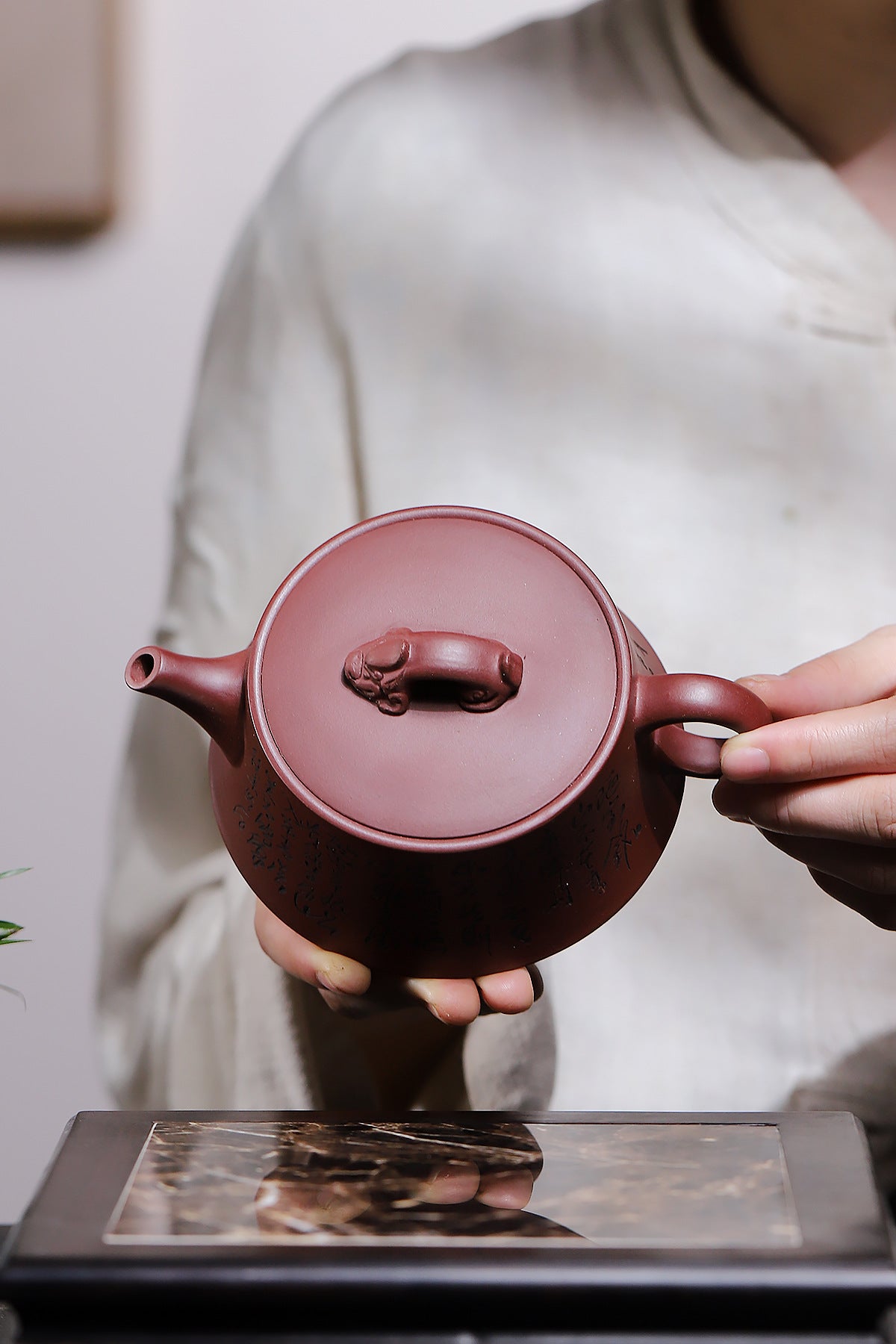 Longyun purple red mud purple sand teapot