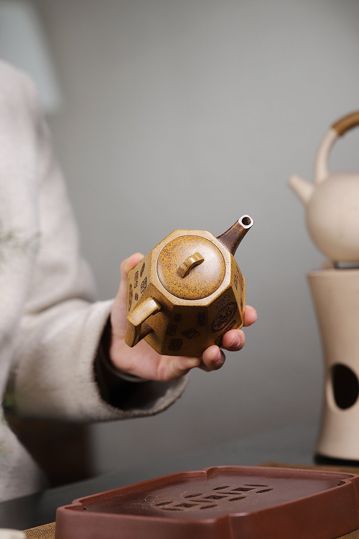 Fanggu Teapot in High-Fired Duanni Clay, 250 ml