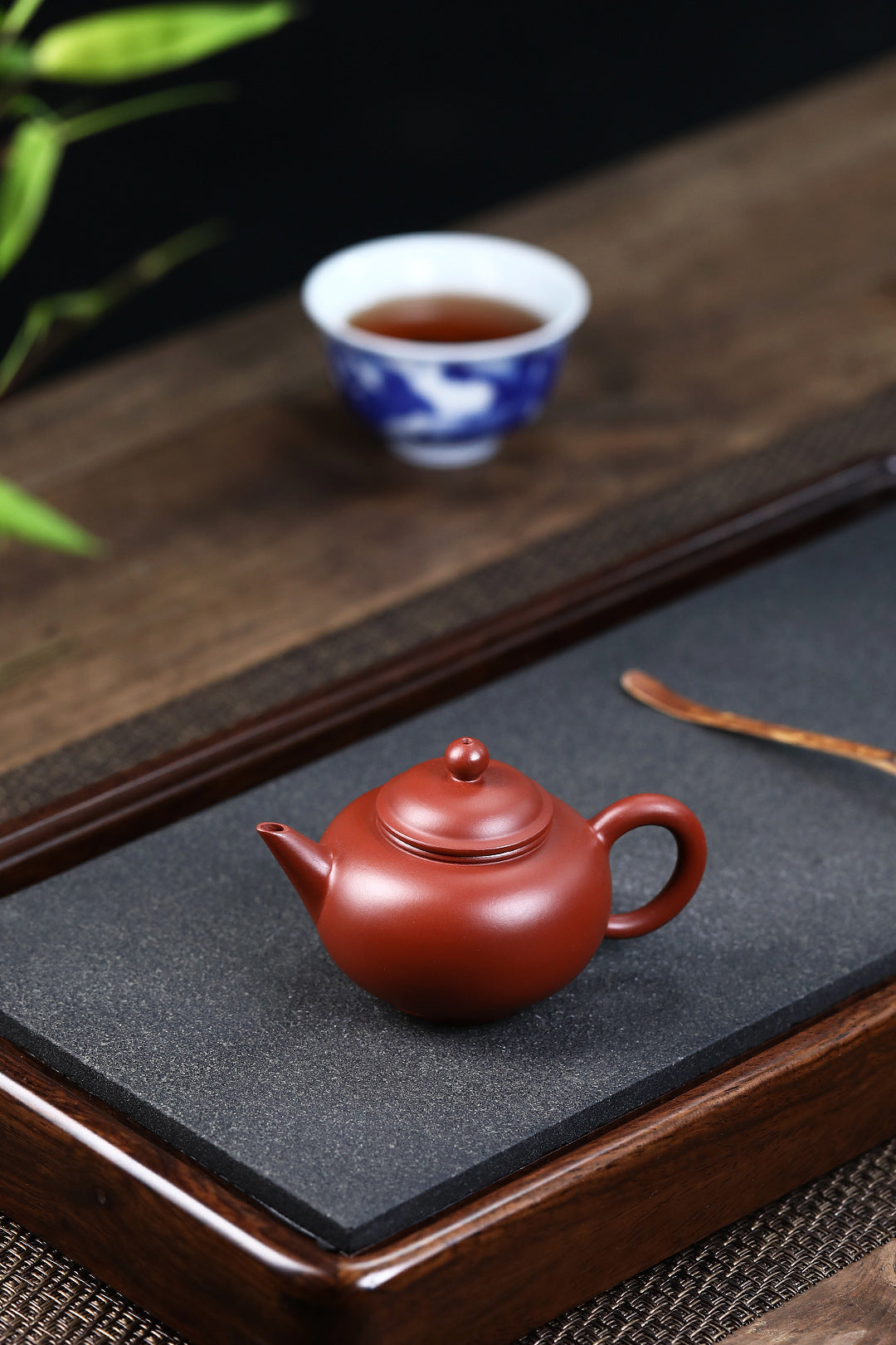 Shuiping Teapot in Dahongpao Clay, 100 ml