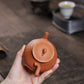 Lotus pod pot yellow downhill purple sand teapot