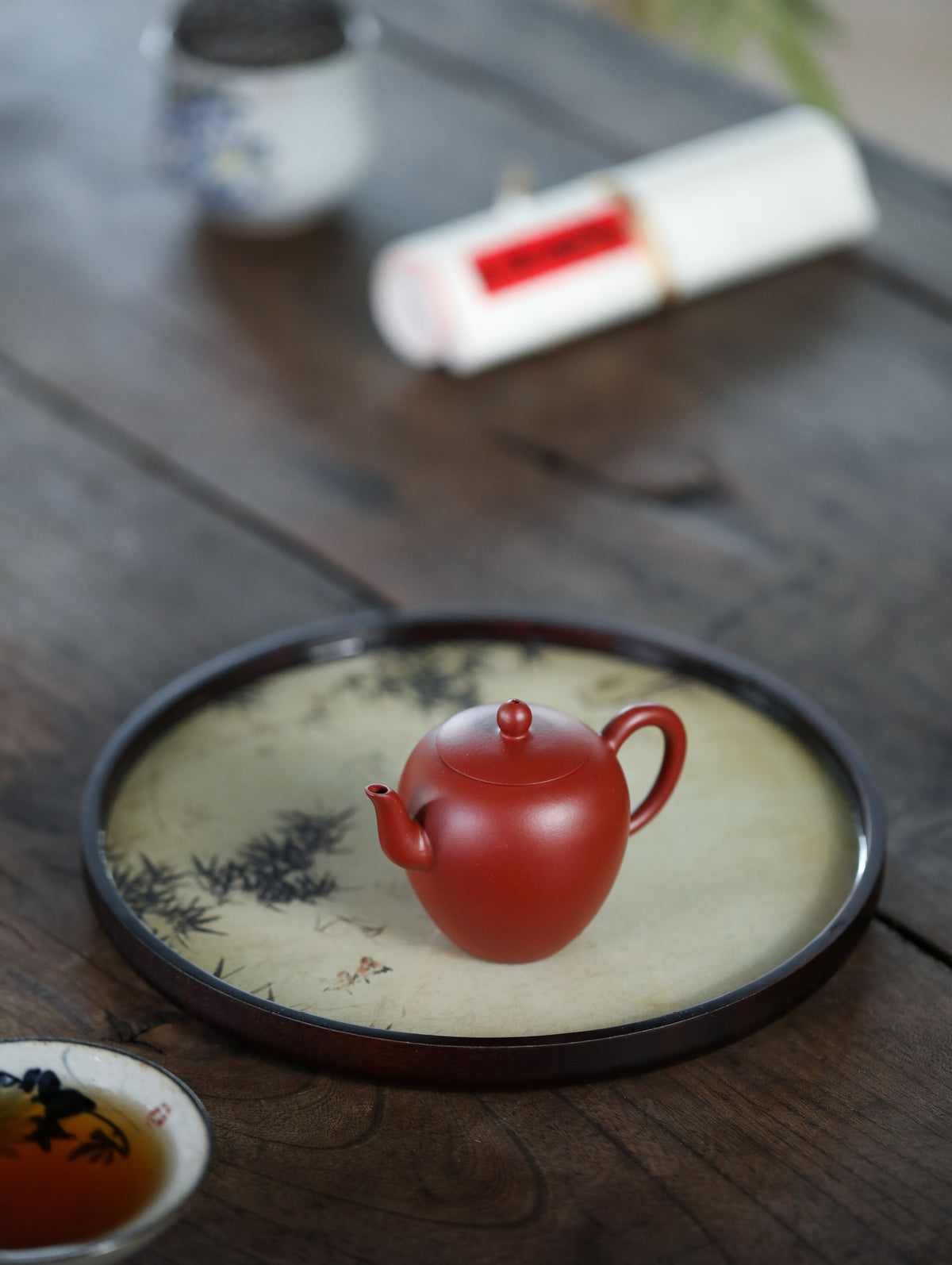 Meirenjian Teapot in Dahongpao Clay, 100 ml