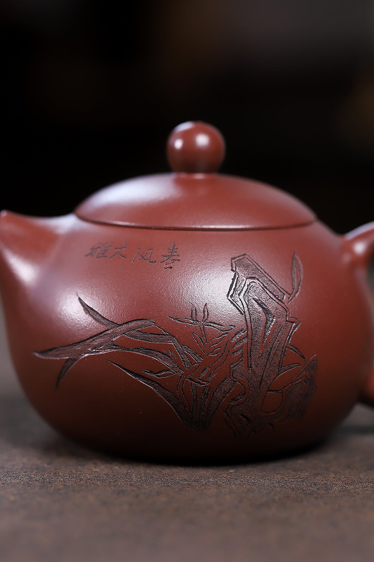 Orchid Xishi Purple Red Clay Zisha Pot