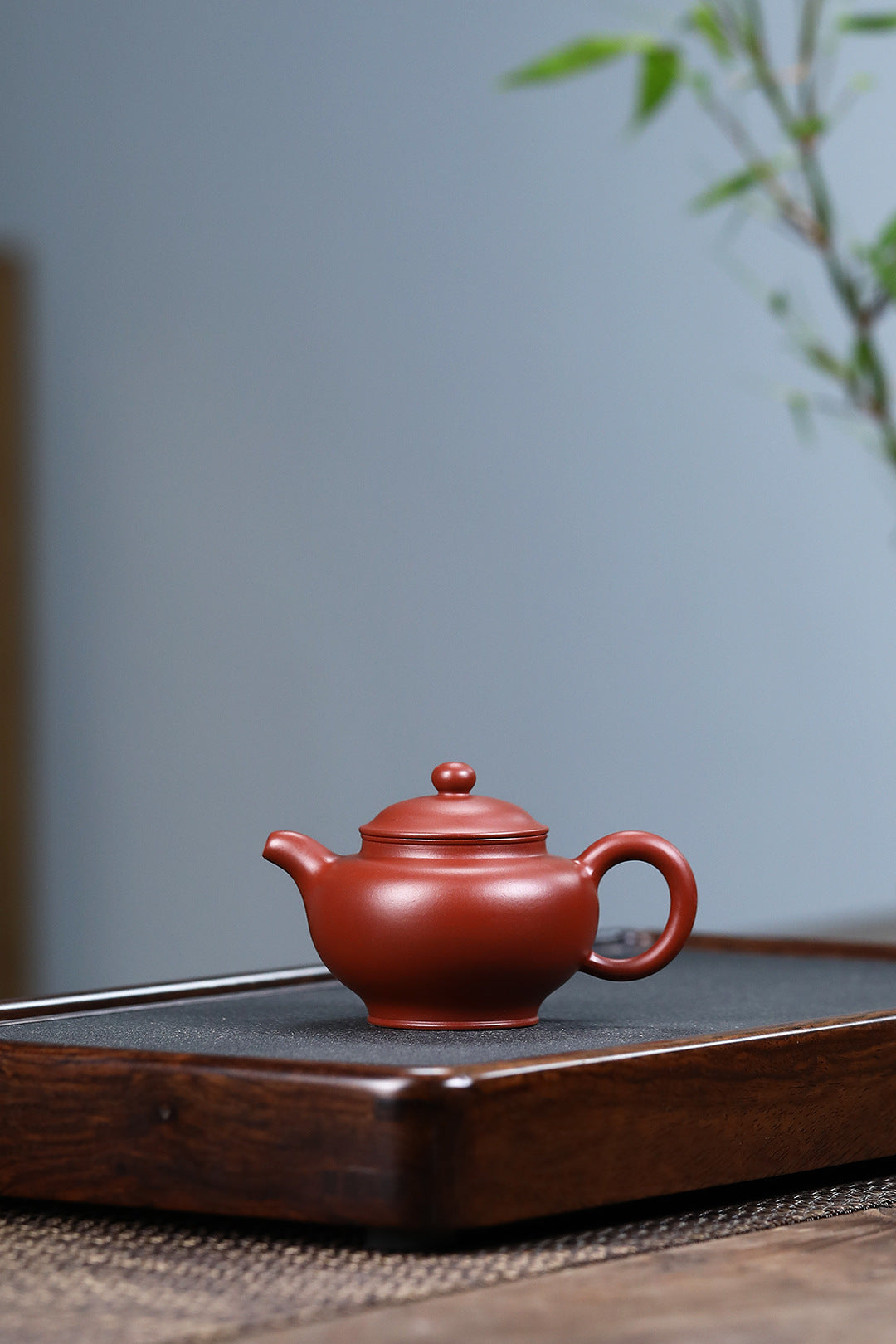 Duoqiu Teapot in Dahongpao Zisha Clay, 120 ml