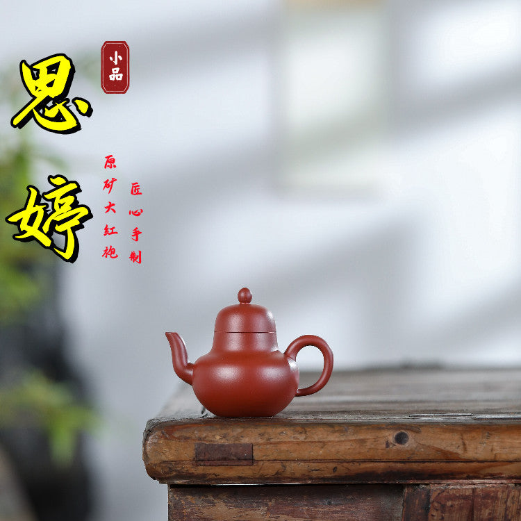 Siting Teapot in Yixing Zisha Clay, 100 ml
