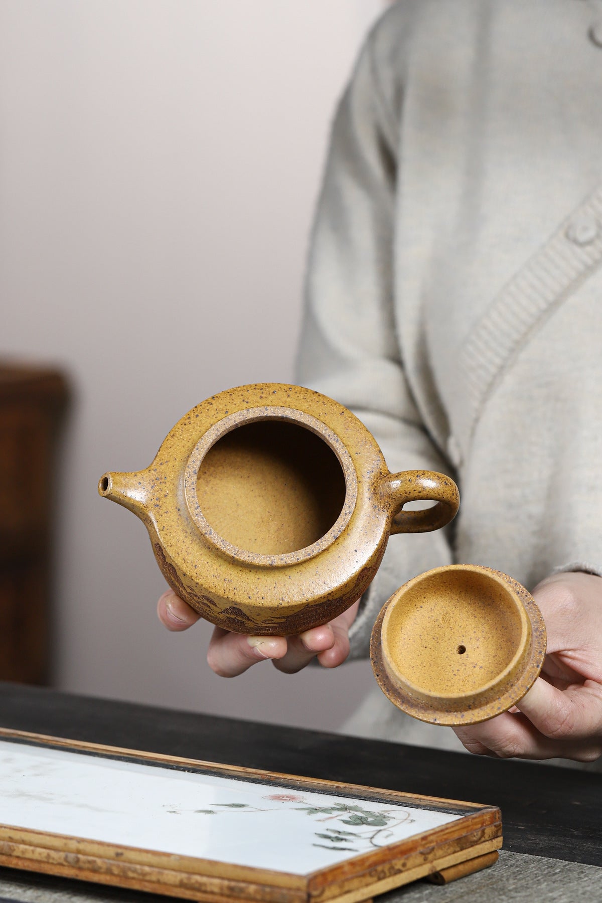 Zhoupan Zisha Teapot in High-Fired Duanni Clay, 240 ml