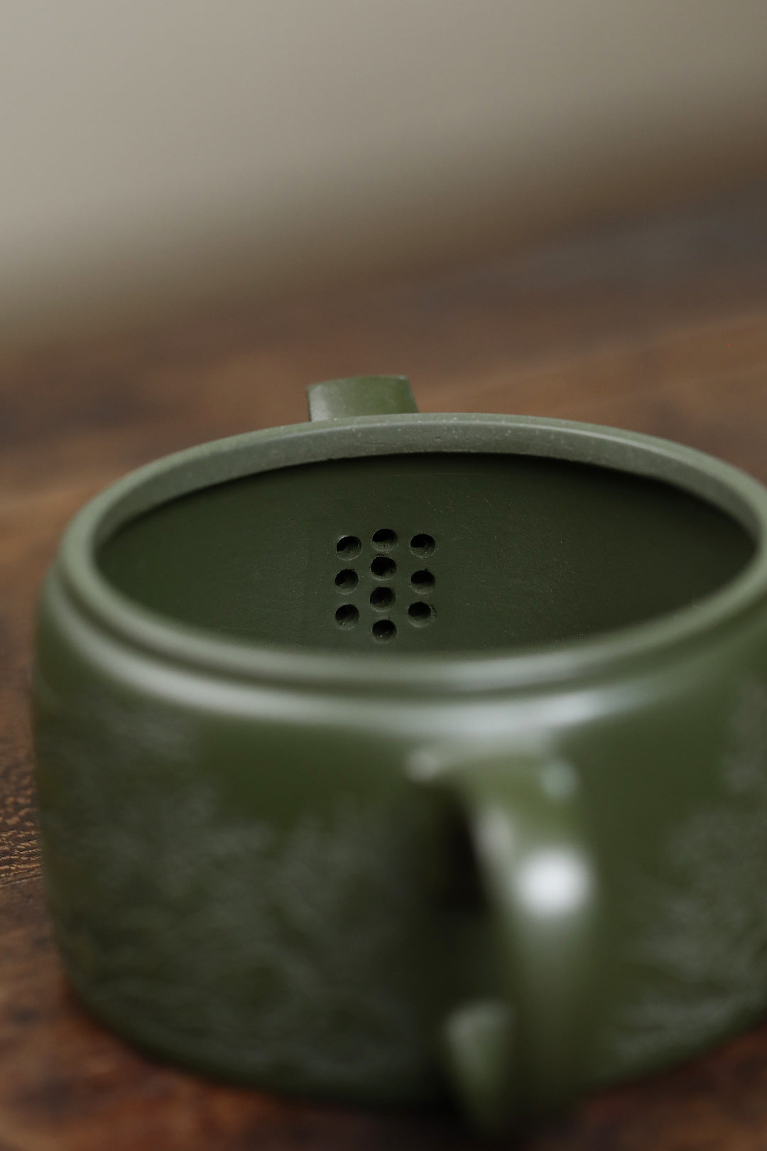 Ruyi Hanwa Yixing Zisha Teapot 220ml Raw Ore Green Mud