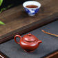 Duoqiu Teapot in Dahongpao Zisha Clay, 120 ml