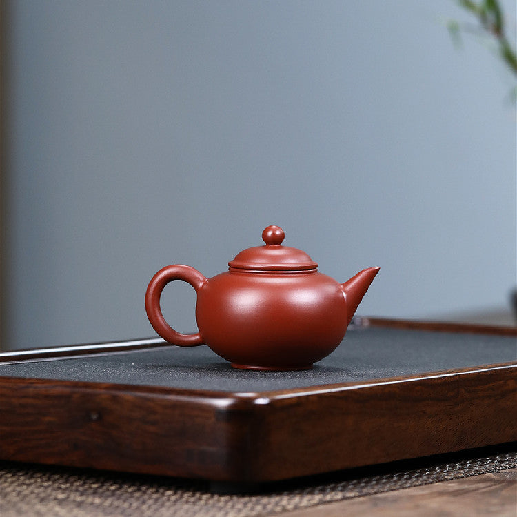 Shuiping Teapot in Dahongpao Clay, 100 ml