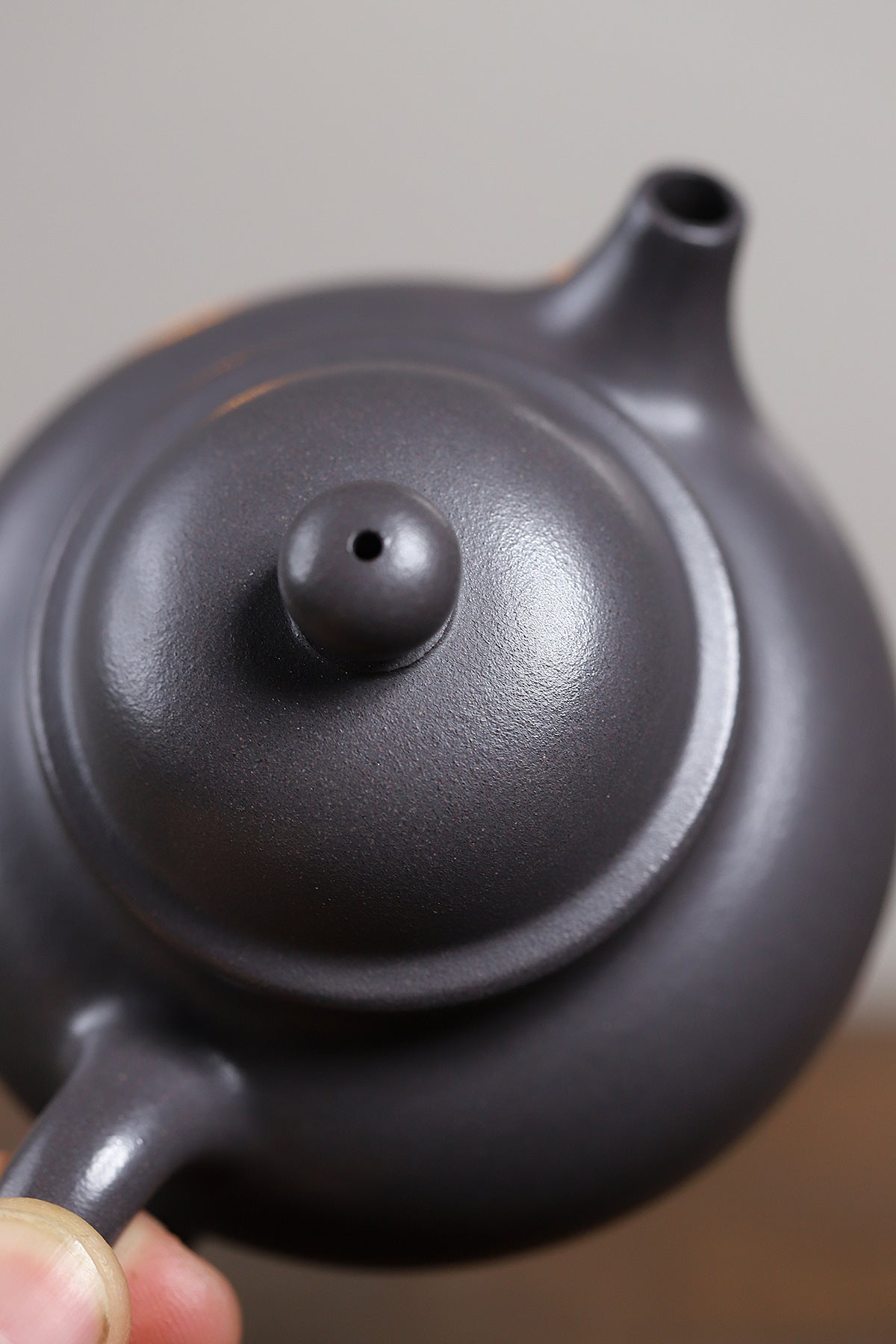 Rongtian Dezhong Teapot in Tianqing Zisha Clay, 180 ml