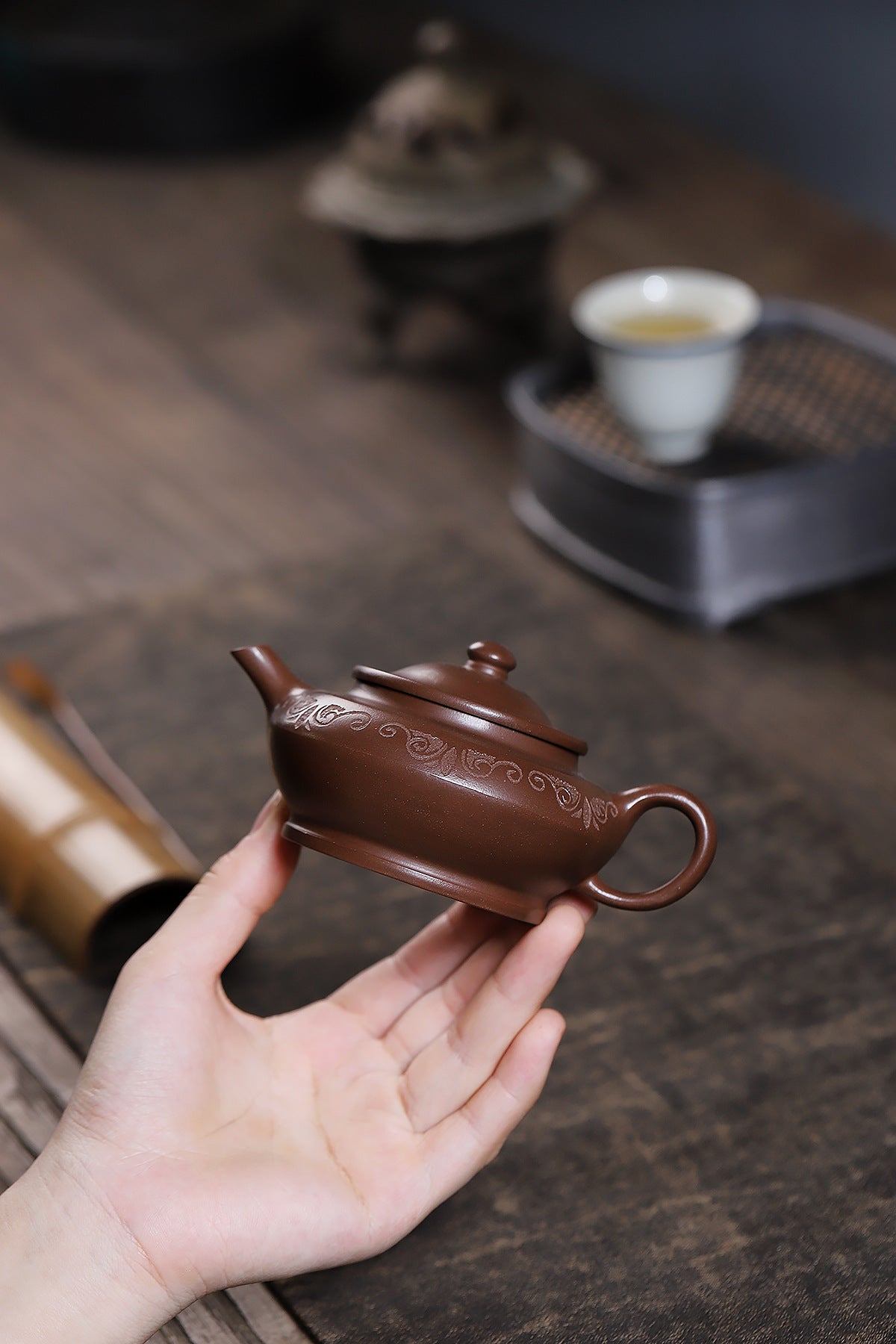 Virtual flat purple mud purple sand teapot