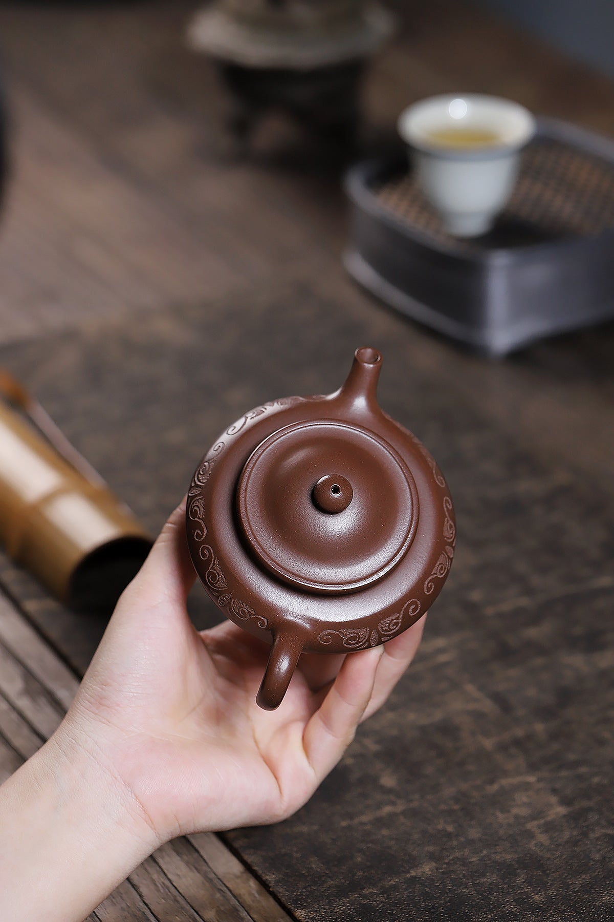 Virtual flat purple mud purple sand teapot
