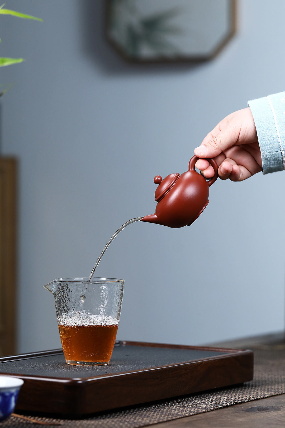 Shuiping Teapot in Dahongpao Clay, 100 ml