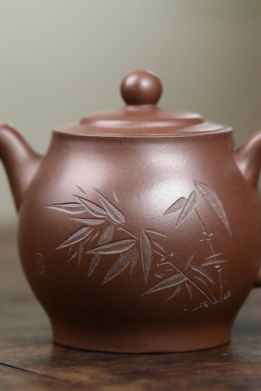 Wenzhong Yixing Zisha Teapot 150ml pure ore purple clay