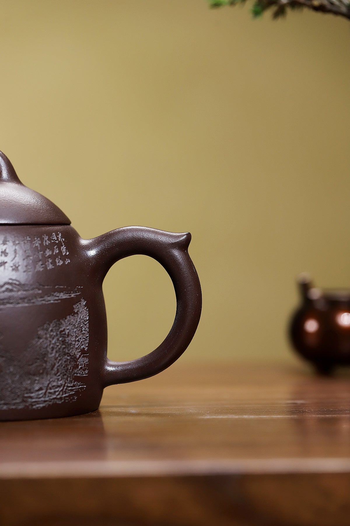 Shanshui Qinquan Yixing Zisha Teapot 320ml raw ore purple clay