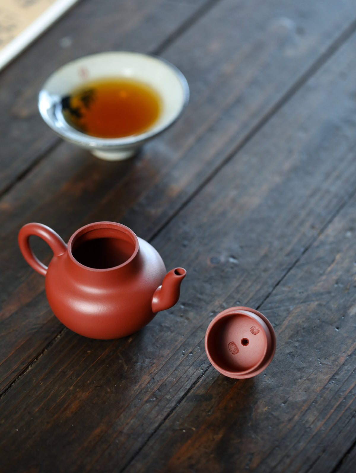Siting Teapot in Yixing Zisha Clay, 100 ml
