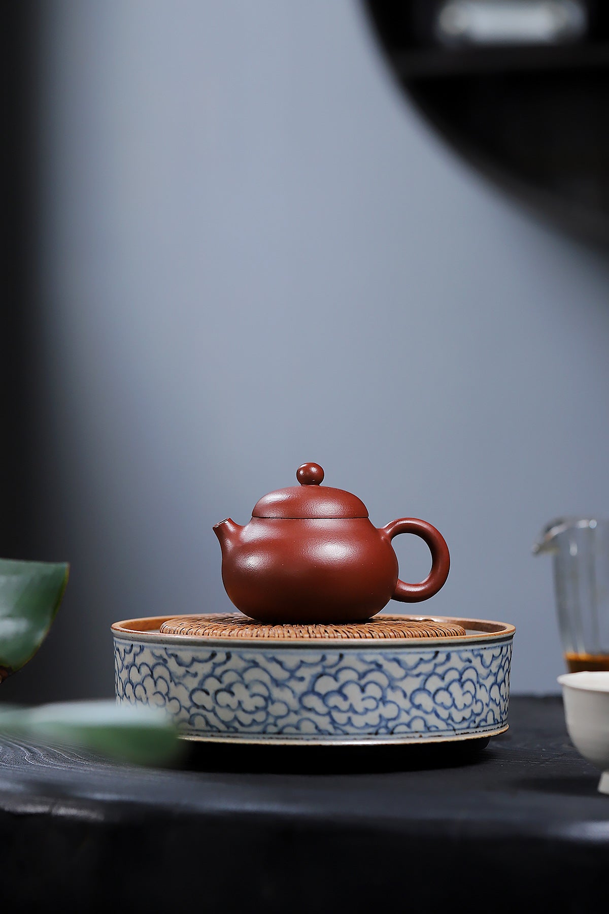 Wendan-Shaped Zisha Teapot in Red Bipi Clay, 130 ml