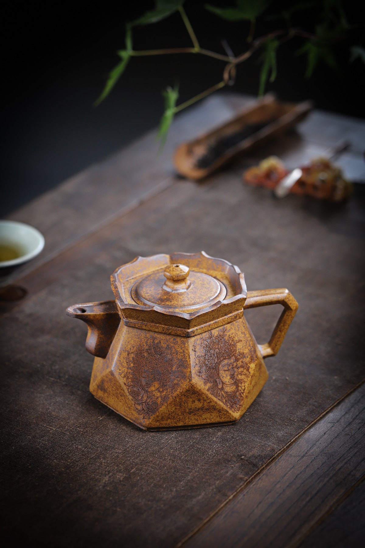 monk's hat high temperature segment mud purple sand teapot