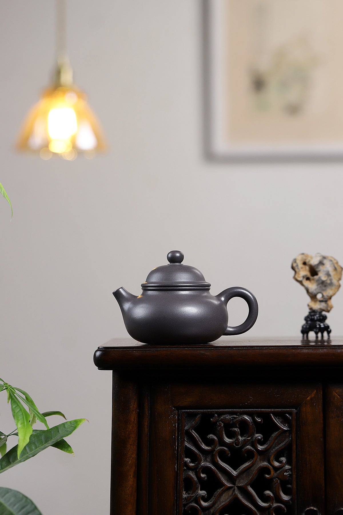 Rongtian Dezhong Teapot in Tianqing Zisha Clay, 180 ml