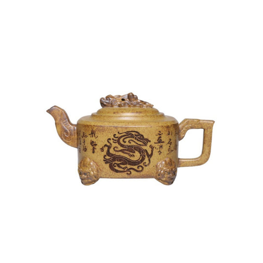 Dragon Soaring Over the Four Seas Teapot Yixing Zisha Teapot 340ml high-temperature duan clay