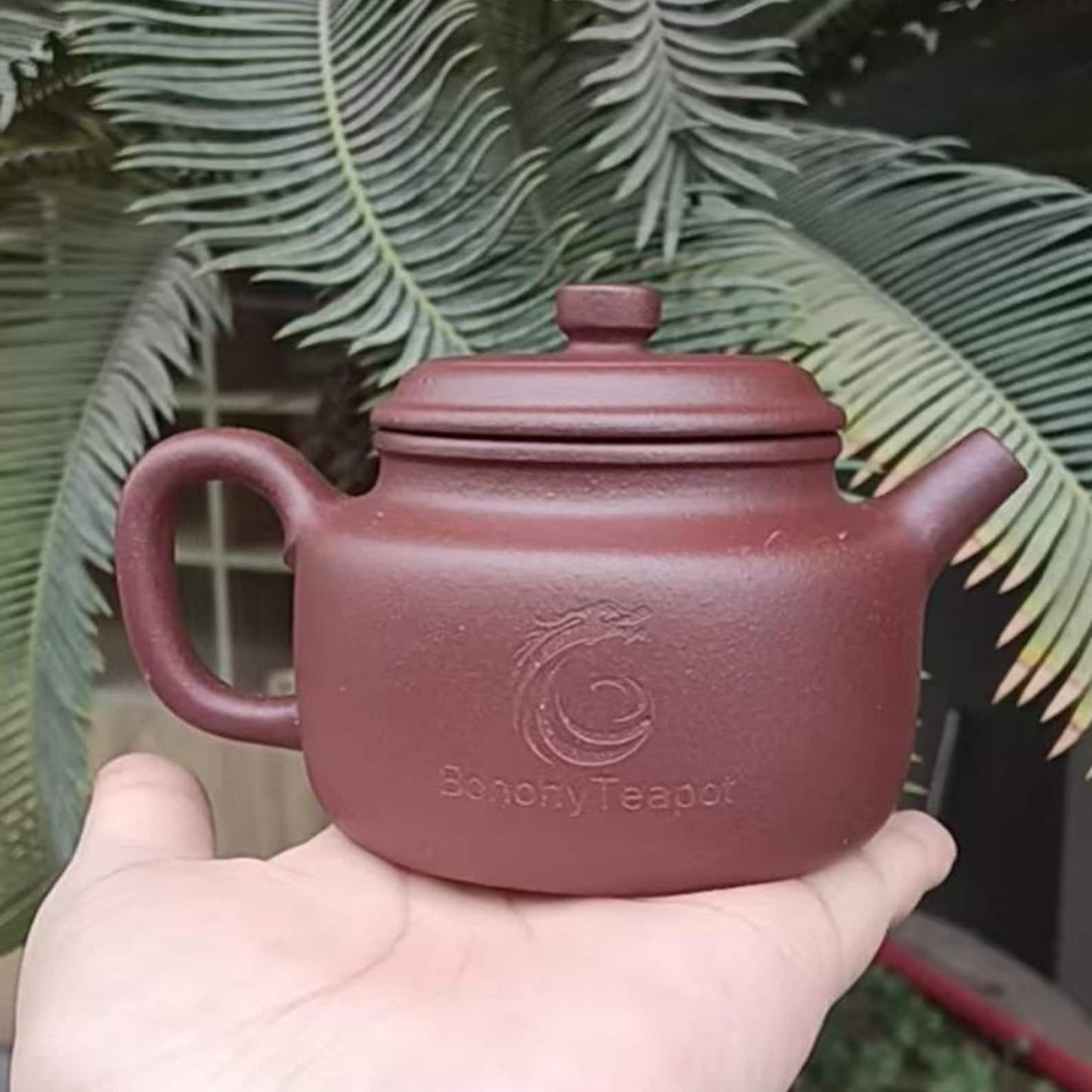 Custom Engraved Yixing Zisha Teapot | De Zhong Zi Ni Clay Gongfu Tea Pot 200ml