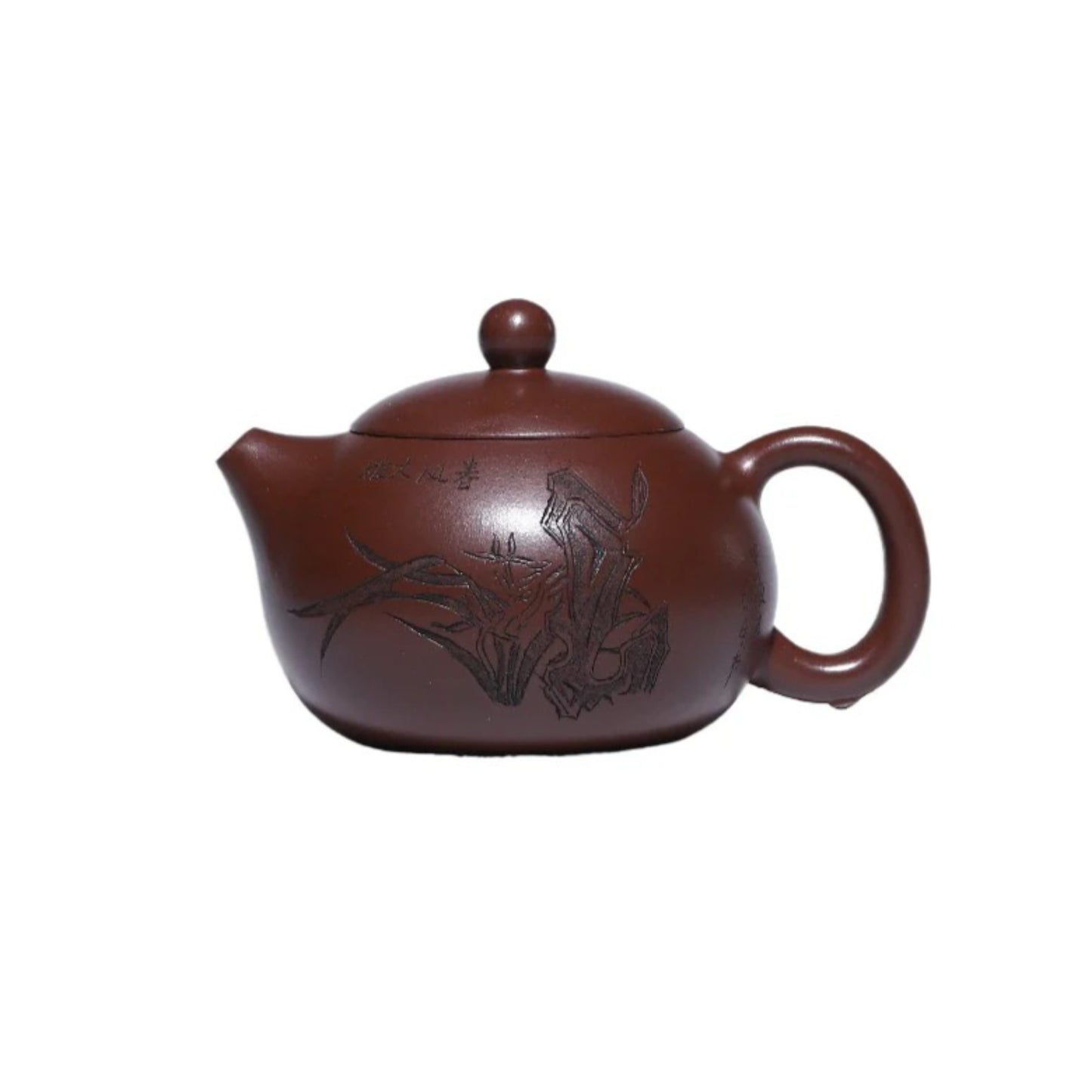 Orchid Xishi Yixing Zisha Teapot 290ml original purple vermilion mud