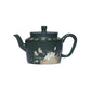 Lotus Rhyme Fanggu Teapot in Green Zisha Clay, 230 ml