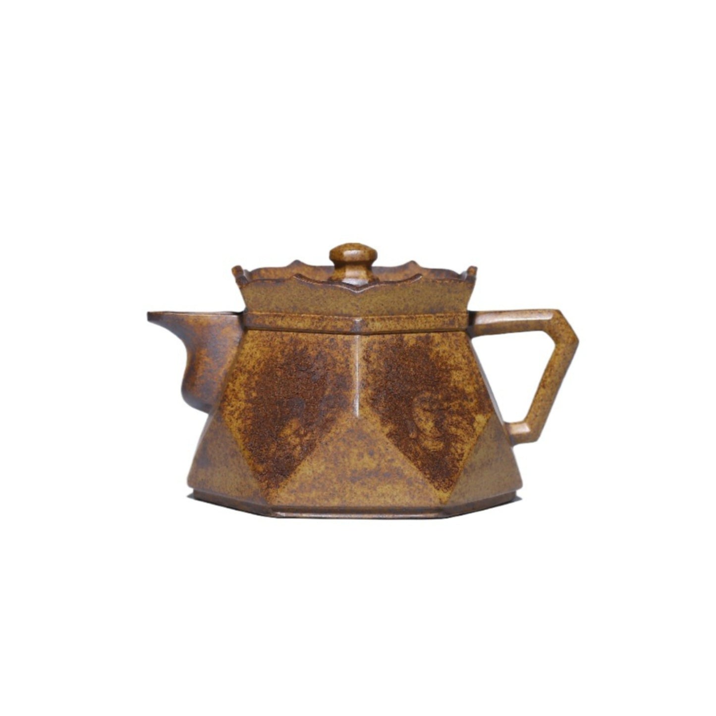 Diamond Monk's Hat Yixing Zisha Teapot 400ml high-temperature duan clay