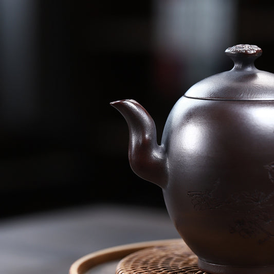Zisha Teapot “Huai Xiang” Shape – 300ml, Aged Hongni Clay, Classic Chinese Tea Pot
