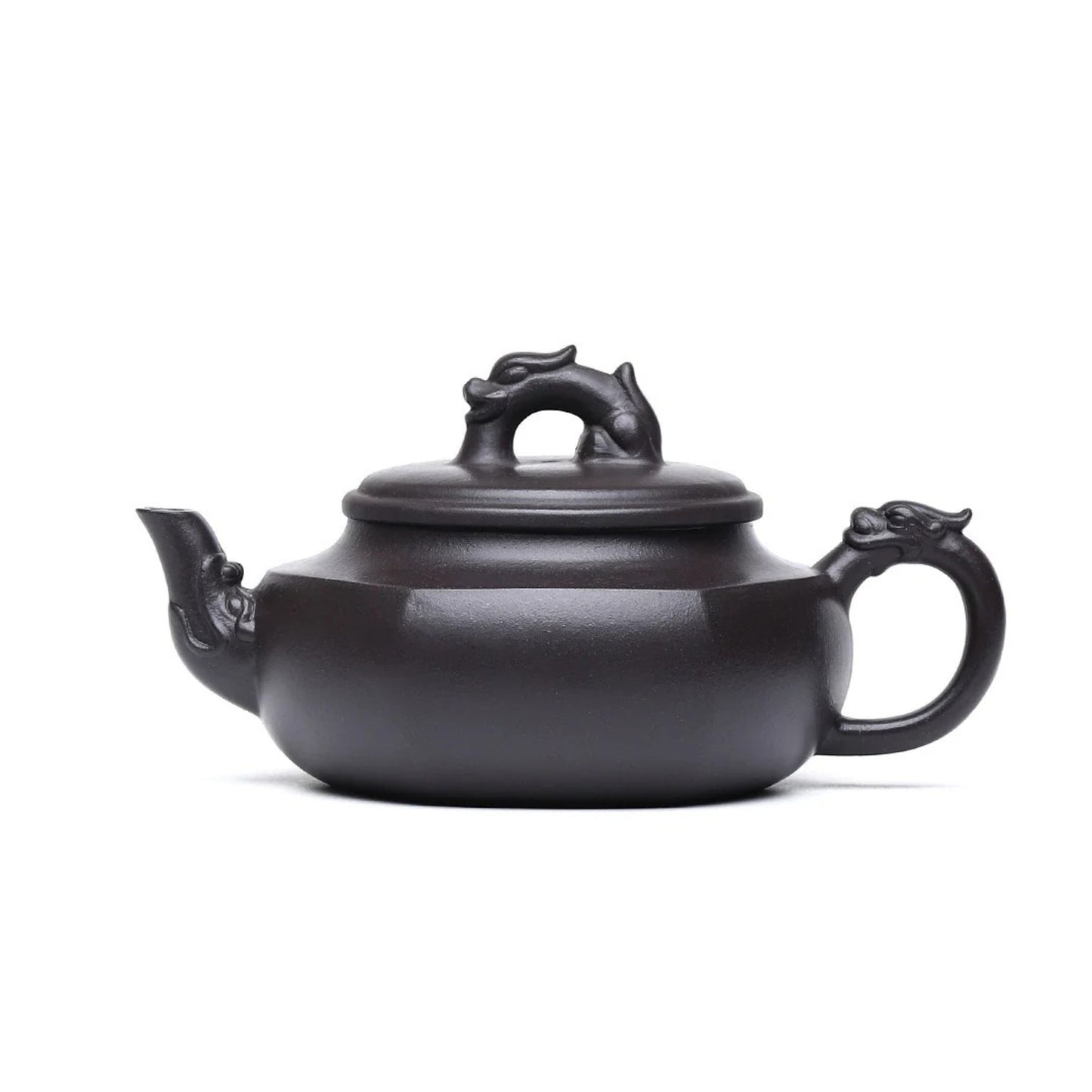 Liufang Longyun Yixing Zisha Teapot 250ml Raw Ore Black Mud