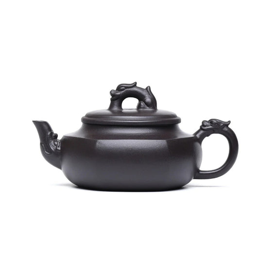 Liufang Longyun Yixing Zisha Teapot 250ml Raw Ore Black Mud