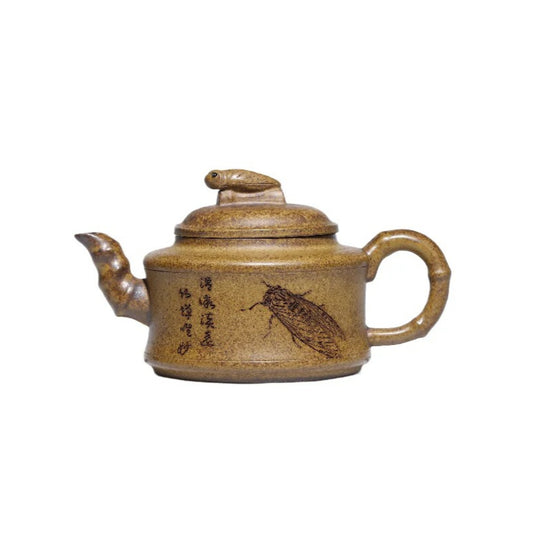 High Temperature Bamboo Charm Yixing Zisha Teapot 300ml high temperature duan clay