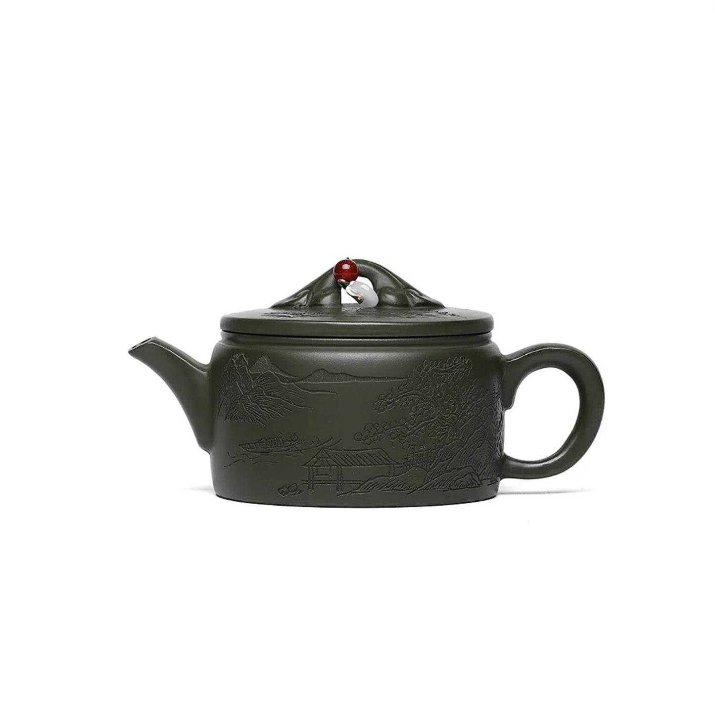 Ruyi Hanwa Yixing Zisha Teapot 220ml Raw Ore Green Mud