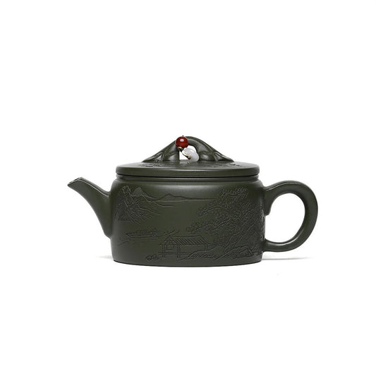 Ruyi Hanwa Yixing Zisha Teapot 220ml Raw Ore Green Mud