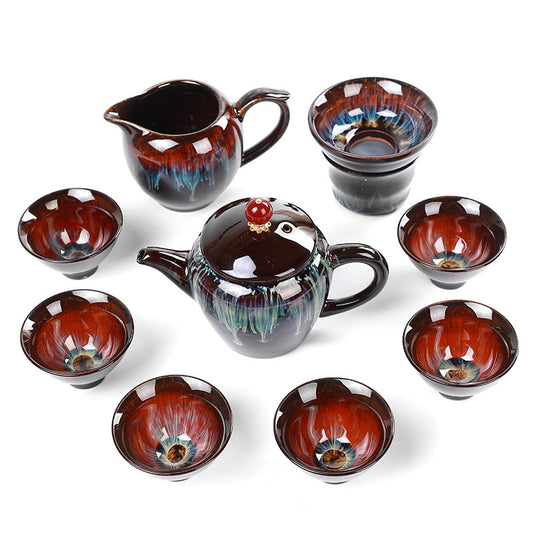 Flambe Kung Fu Tea Teaware Teacup Sets Teapot Gaiwan Gift Box