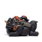 Golden Toad Yixing Purplue Sand Tea Pet Purple Clay Sculpture Tea Set