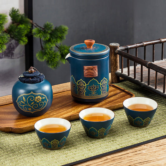 Japanese Style Travel Tea Set Outdoor Portable Office Gift