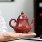 Zisha Teapot  Rib pattern lotus lamp pot famous original mine Dahongpao Gift package